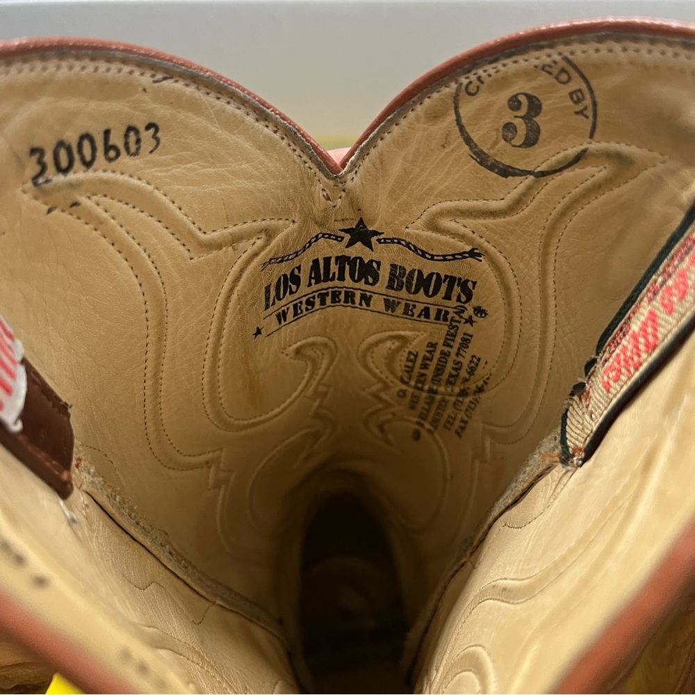 VTG Los Altos Geniune Lizard Brown Cowboy Boots Womens US Size 6M Rodeo Western - Picture 11 of 11